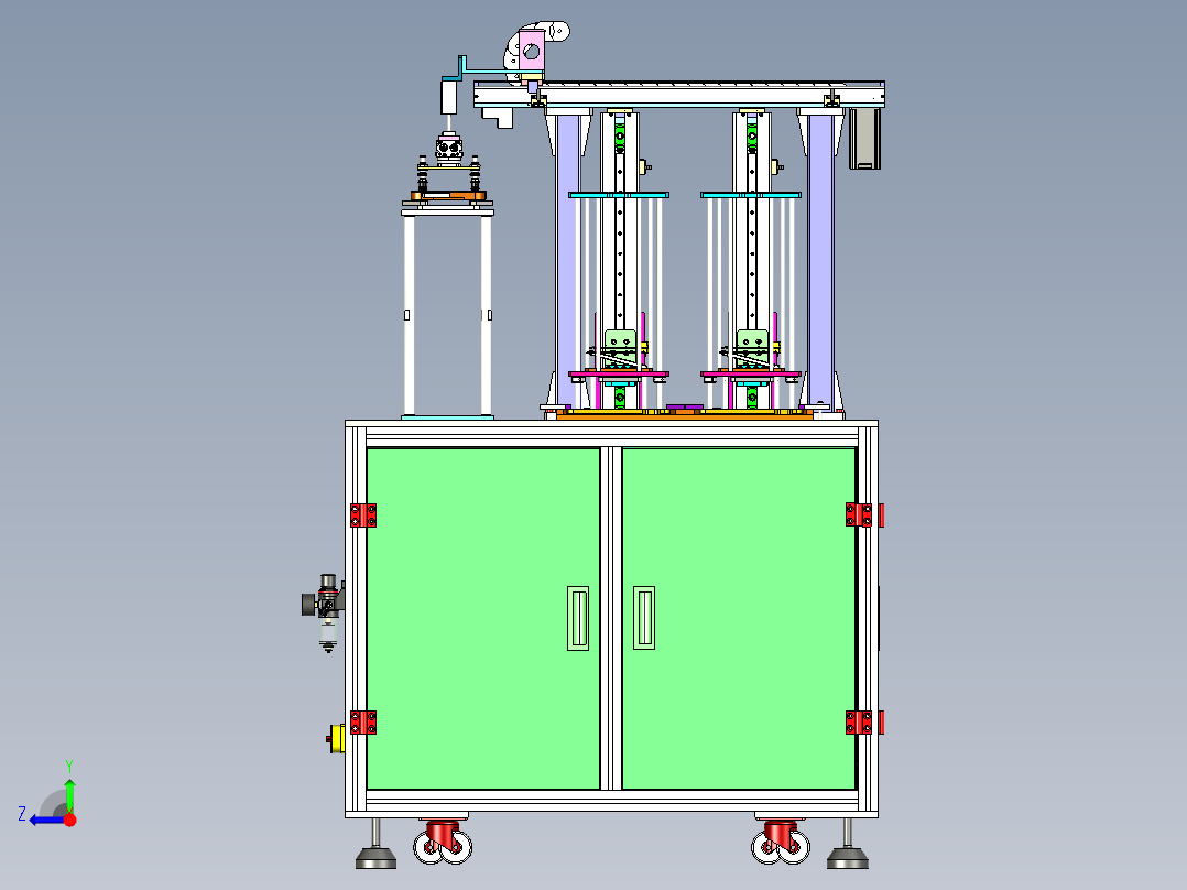 手机外壳压钢片机、自动装钢片机右视图