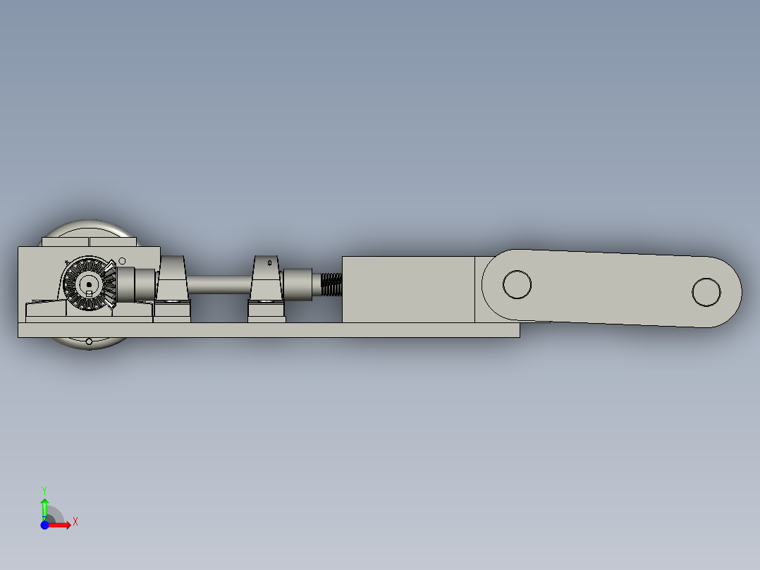 挡料板高度调节装置前视图