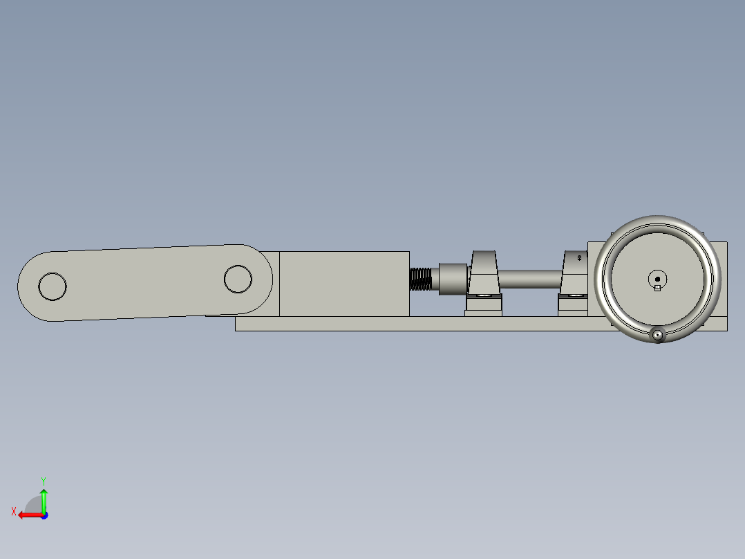 挡料板高度调节装置后视图