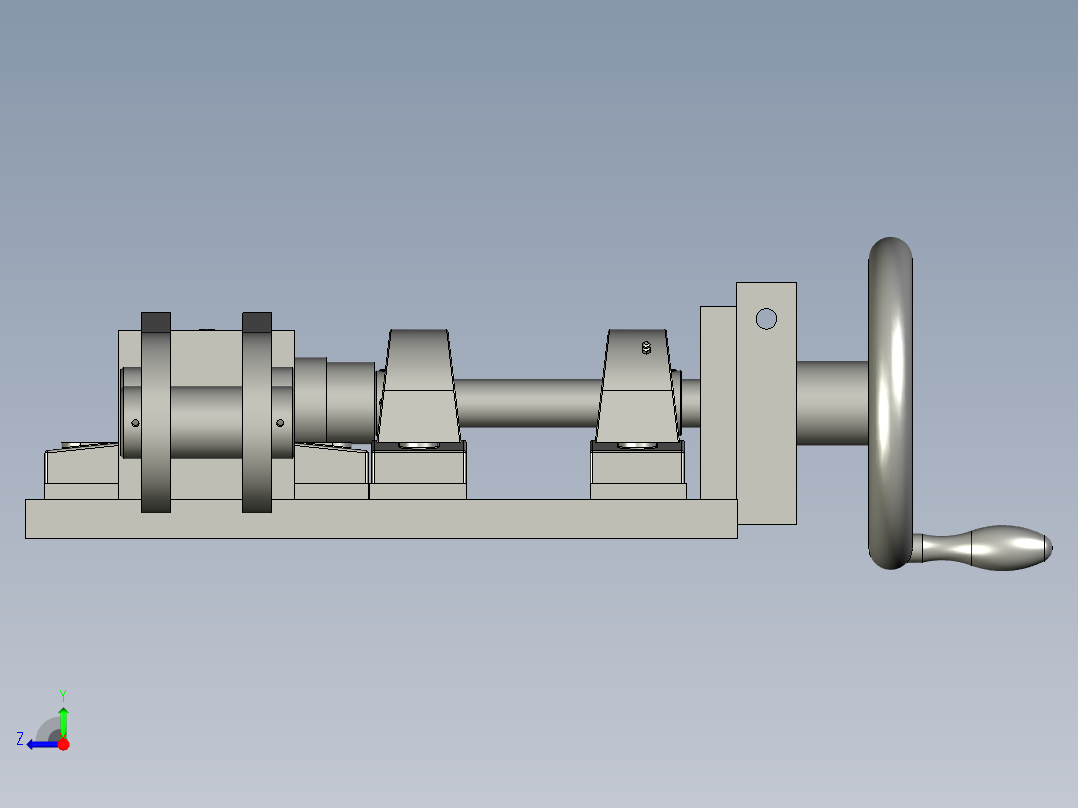 挡料板高度调节装置右视图