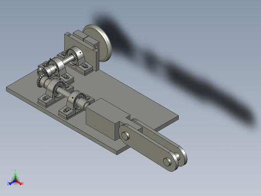 挡料板高度调节装置正等轴测缩略图