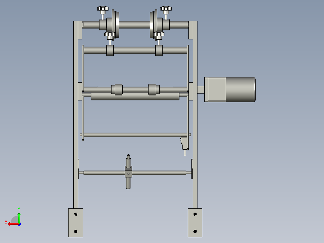 走纸装配后视图