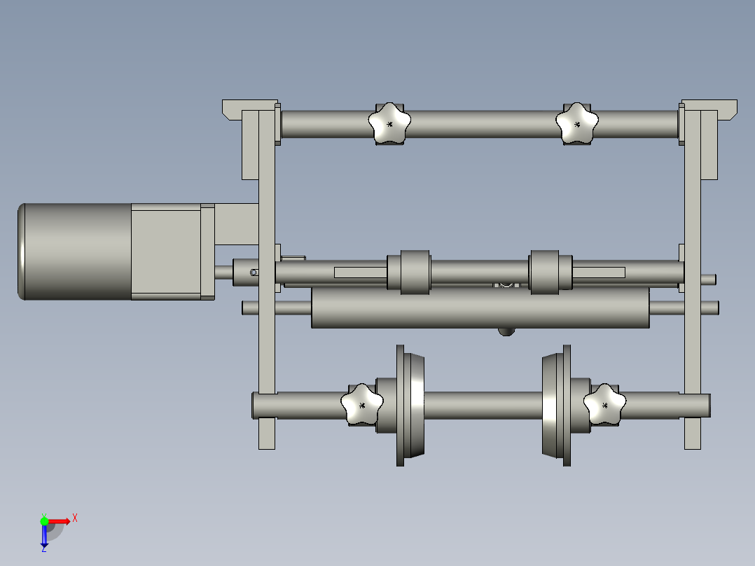 走纸装配俯视图