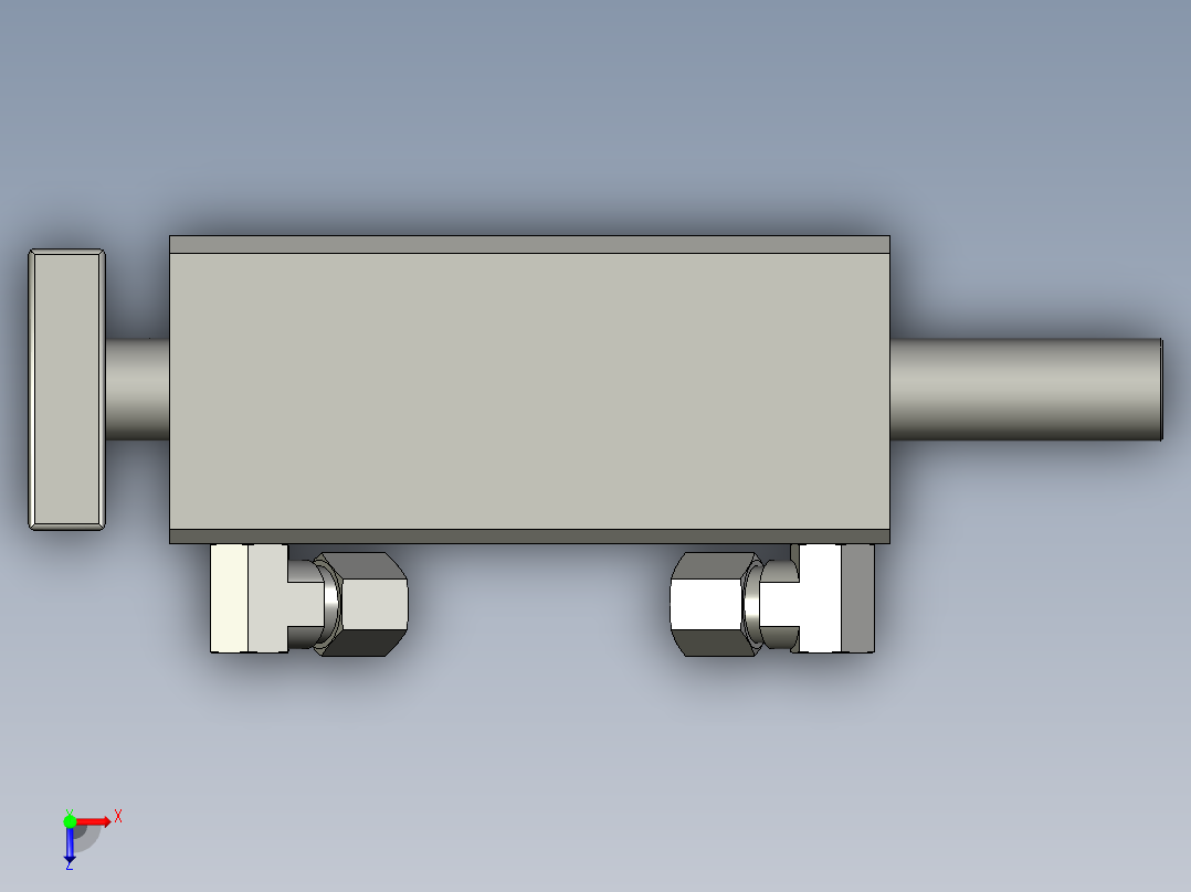 亚德客TC-L-32x75-S-GN-2(0)俯视图