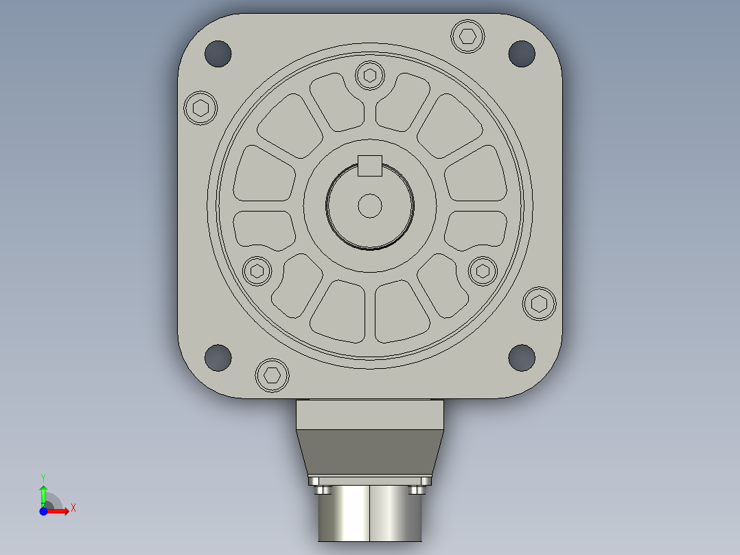 安川伺服电机SGMSV-30AA61step前视图