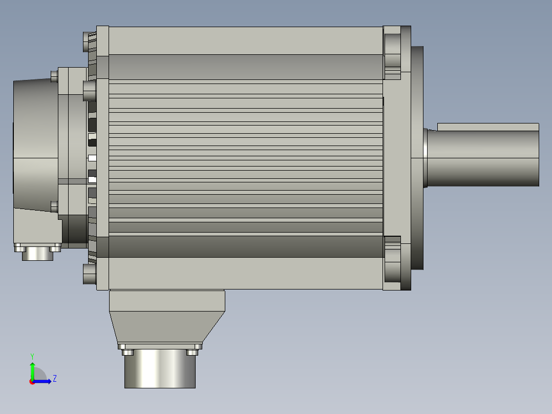 安川伺服电机SGMSV-30AA61step左视图