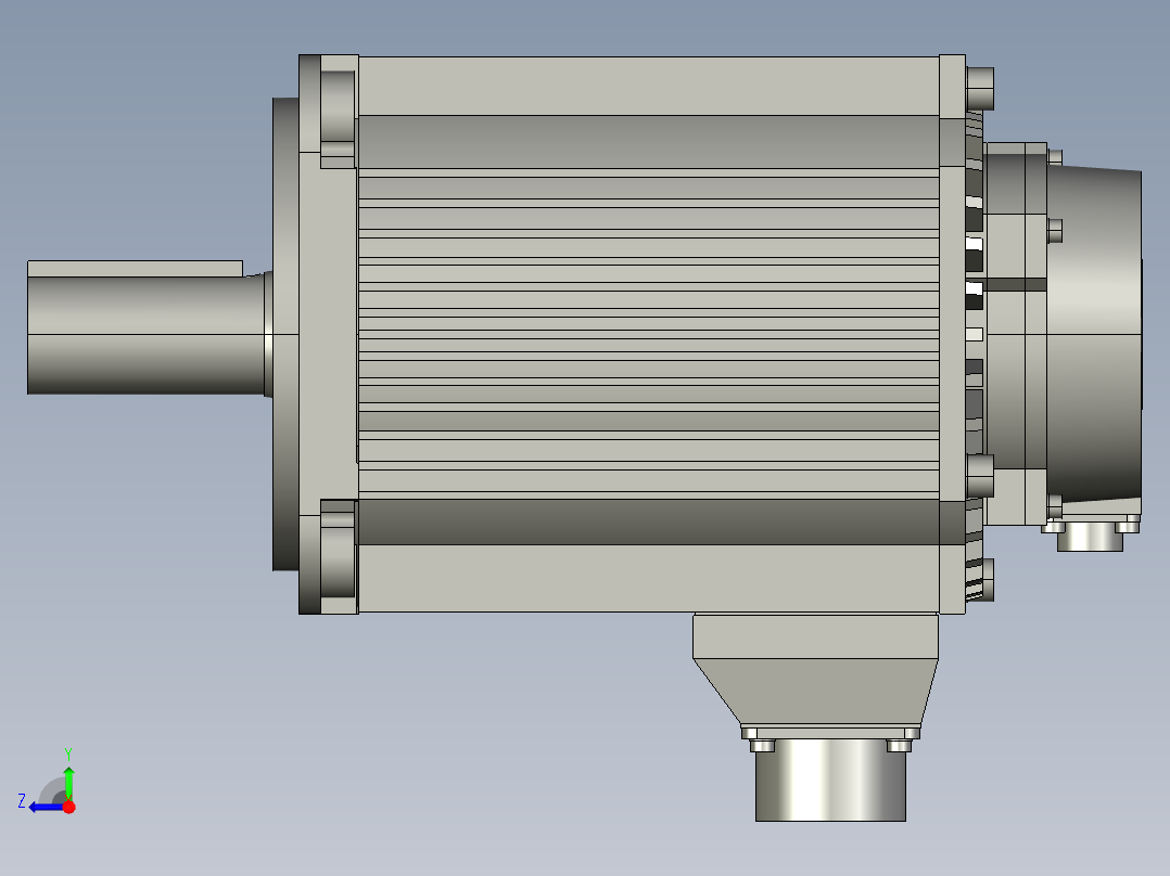 安川伺服电机SGMSV-30AA61step右视图