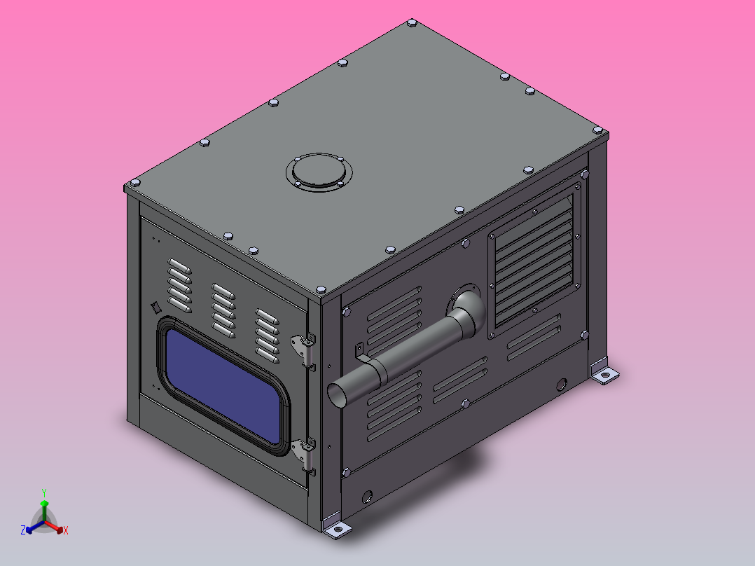 4KW箱式电站模型正等轴测图