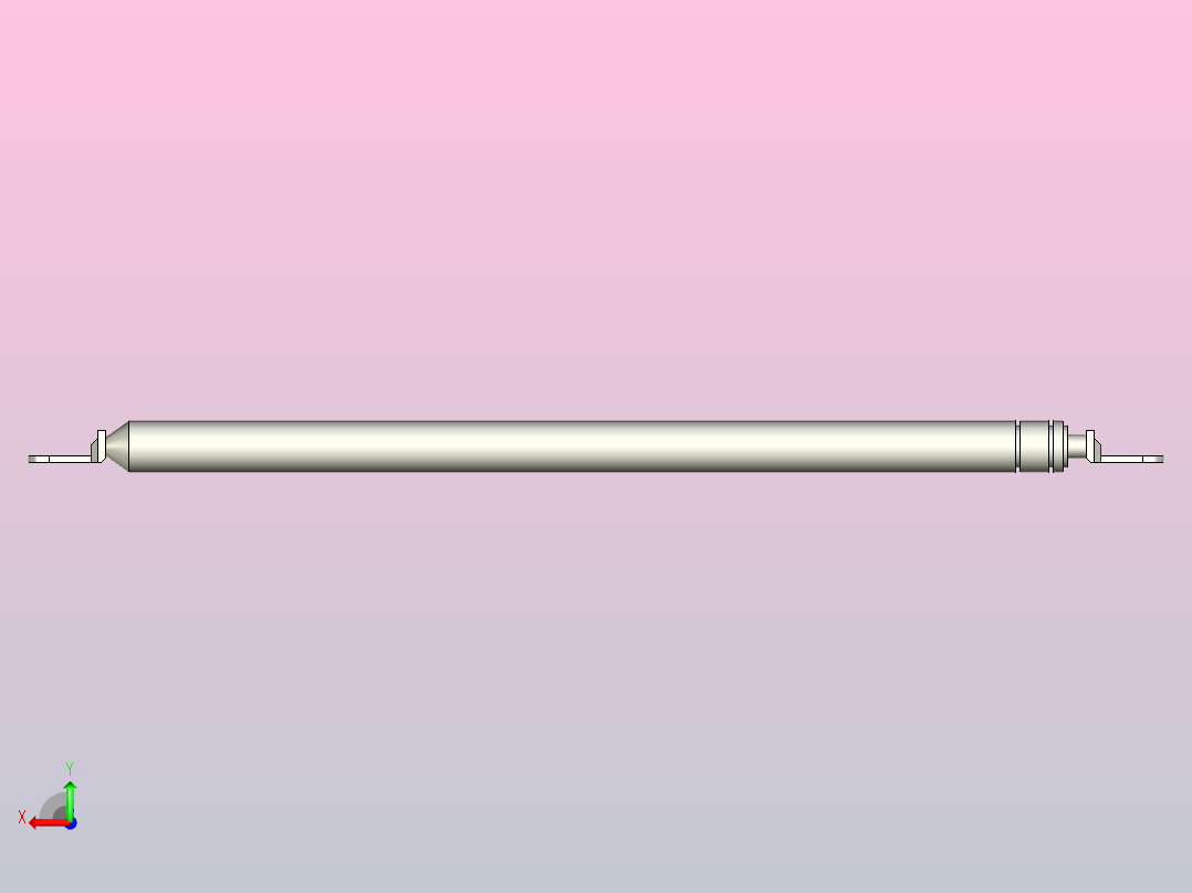 万向安装型氮气弹簧[NSU-22-200-294]后视图