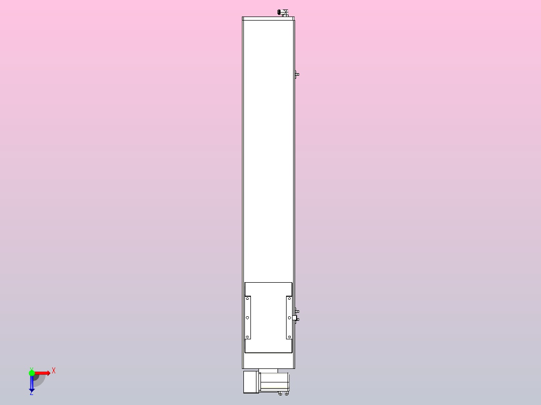MCB17无尘皮带滑台[MCB17-L40-800-LU-P40-C3]俯视图
