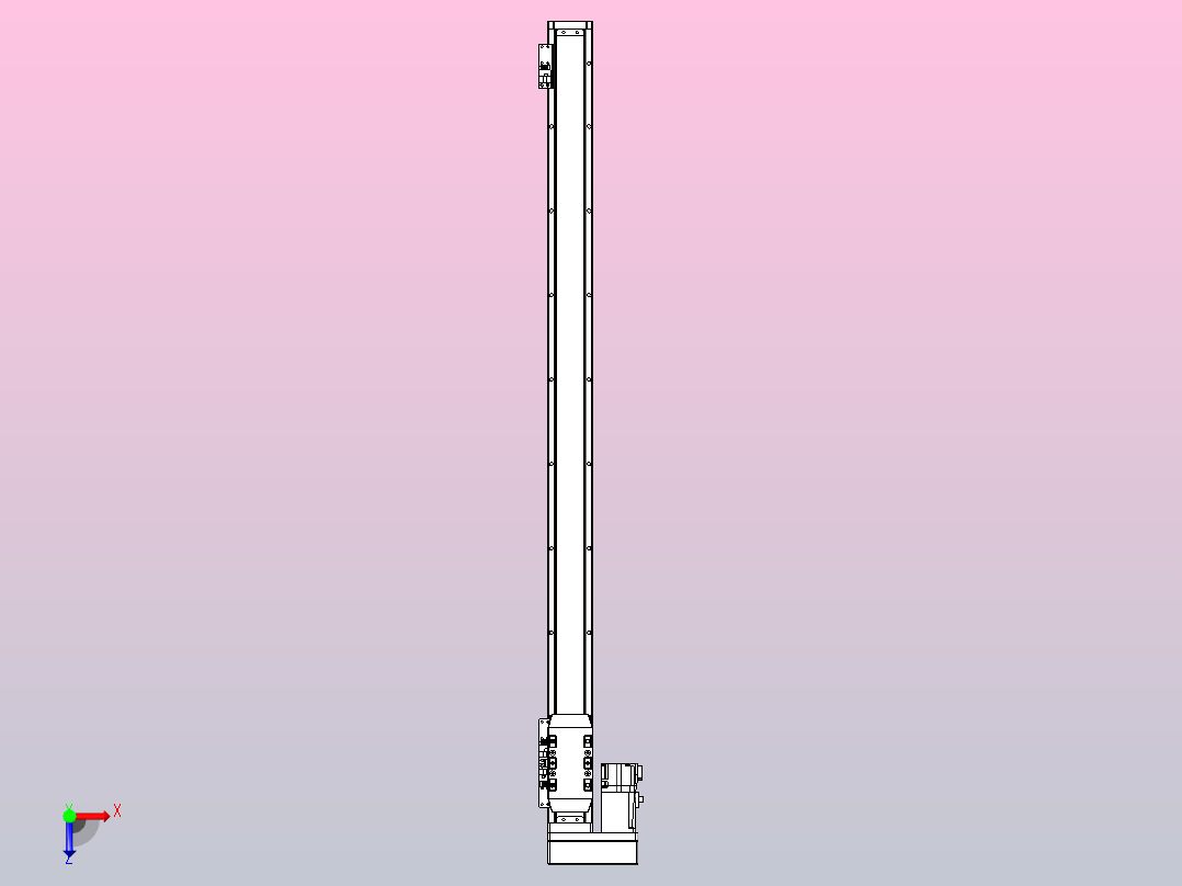 滚珠丝杠直线轴内置导轨TPA-GCR-50-1210C-L800-ML-M10-N3俯视图