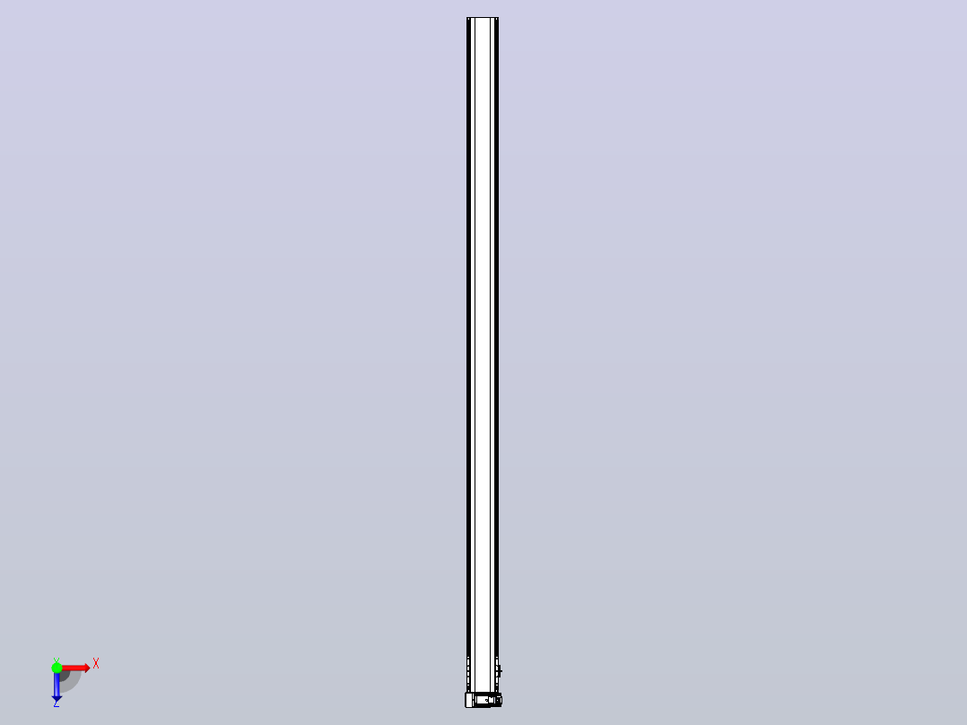 皮带直线轴半封闭可选导轨TPA-HNB-140D-120-L2750-LU-C-P40-N3俯视图