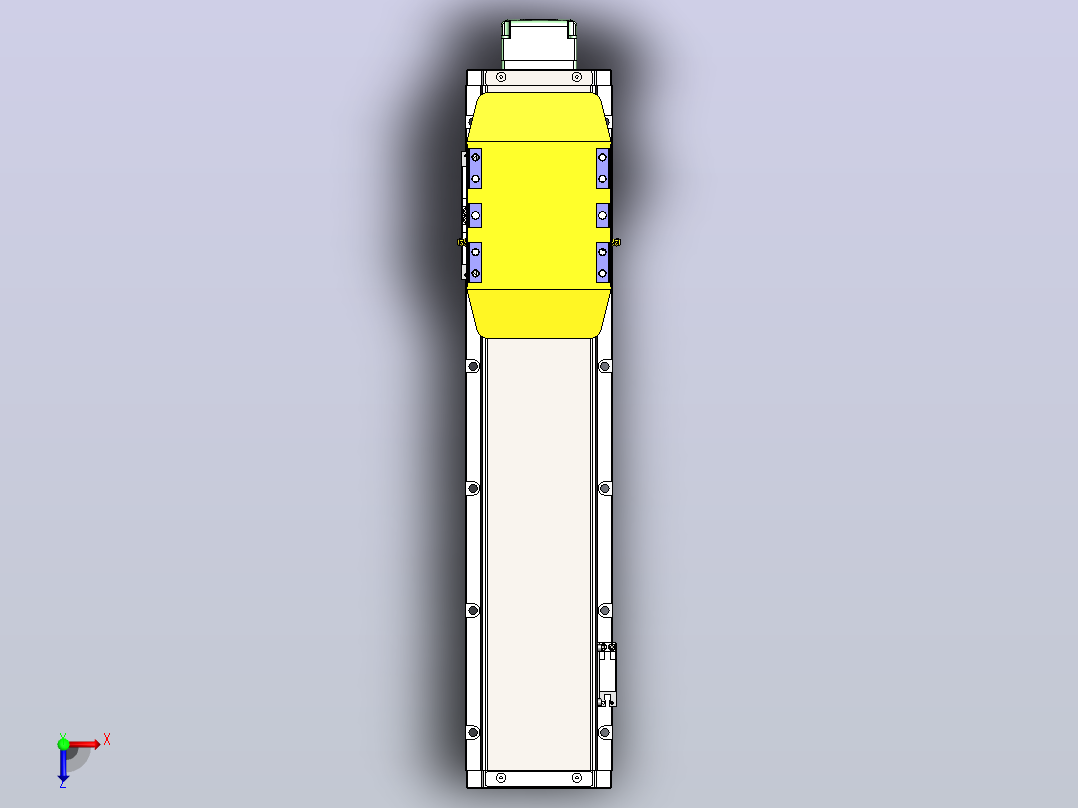 内嵌式螺杆 GTH12-400W伺服[GTH12-L20-350-BM-S400W-C2-N]丝杆滑台模组西门子马达俯视图