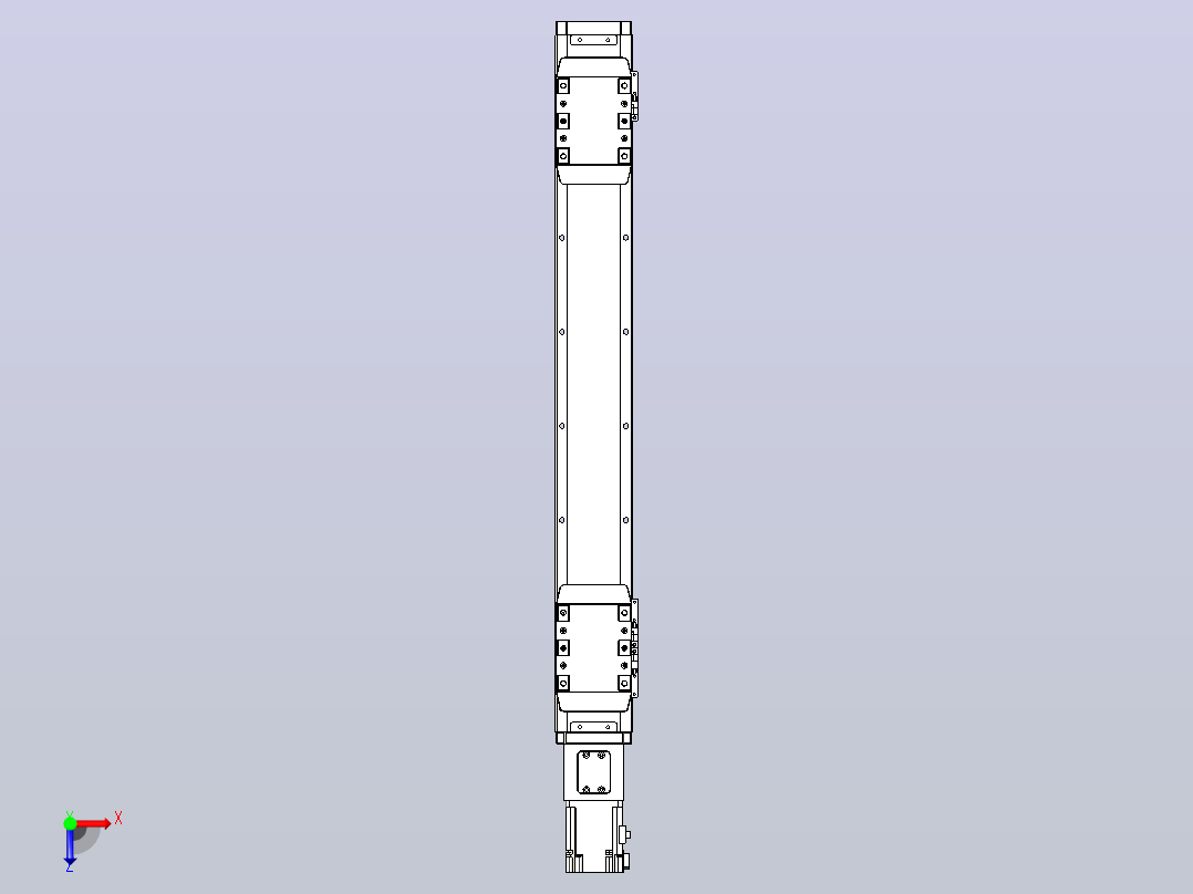 滚珠丝杠线性轴TPA-GCRS-80-1610C-L175-M-M20-N3俯视图