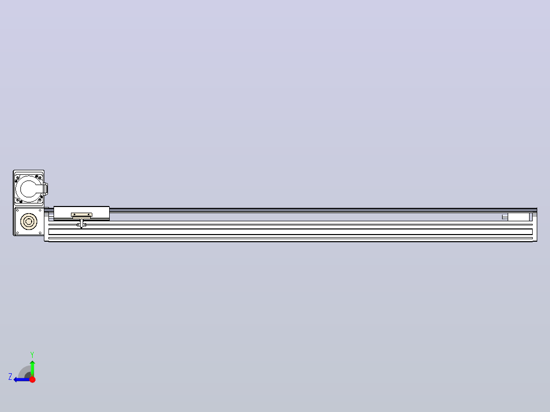 皮带直线轴半封闭可选导轨TPA-HNB-175D-140-L1100-LU-C-P75-N3右视图