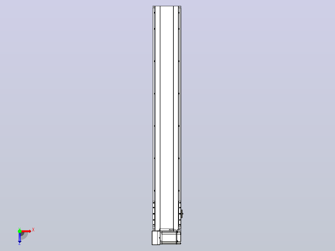 皮带直线轴半封闭可选导轨TPA-HNB-175D-140-L1100-LU-C-P75-N3俯视图