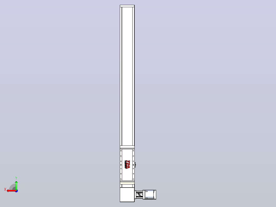 伺服电机集成皮带传动直线执行器TPA-OCB-140-256-L1150-DR-J90-N3后视图