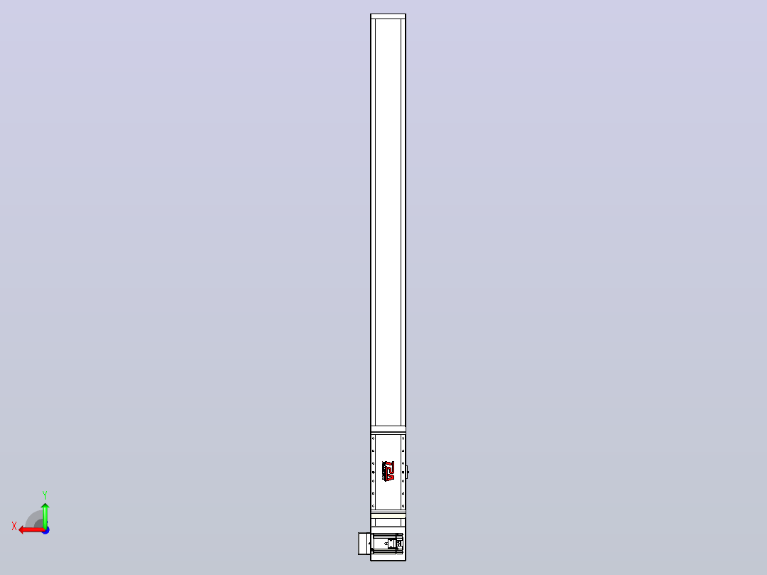 伺服电机集成皮带传动直线执行器TPA-OCB-140-256-L1450-LU-P75-N3后视图