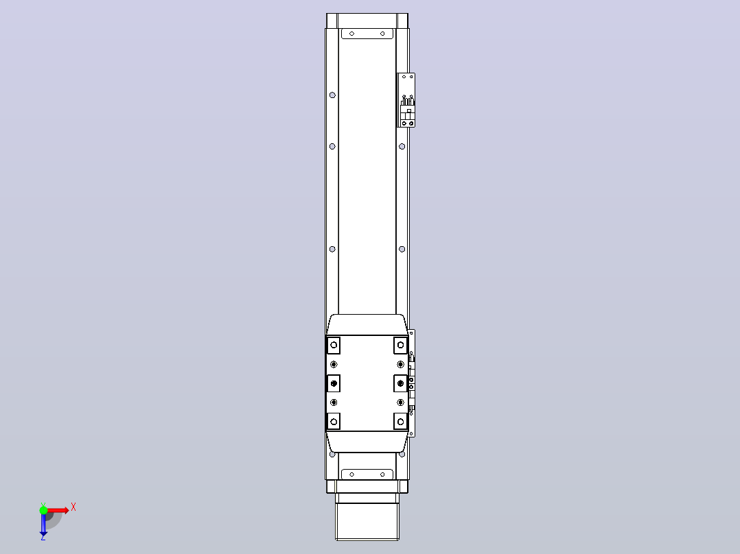滚珠丝杠直线轴内置导轨TPA-GCR-80-1610C-L250-MP-M40-N3俯视图