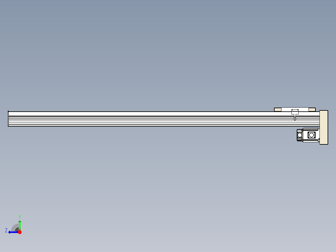 滚珠丝杠直线轴带导轨全封闭TPA-HCR-220D-3210C-L1900-MP-Y-P1K-N3右视图