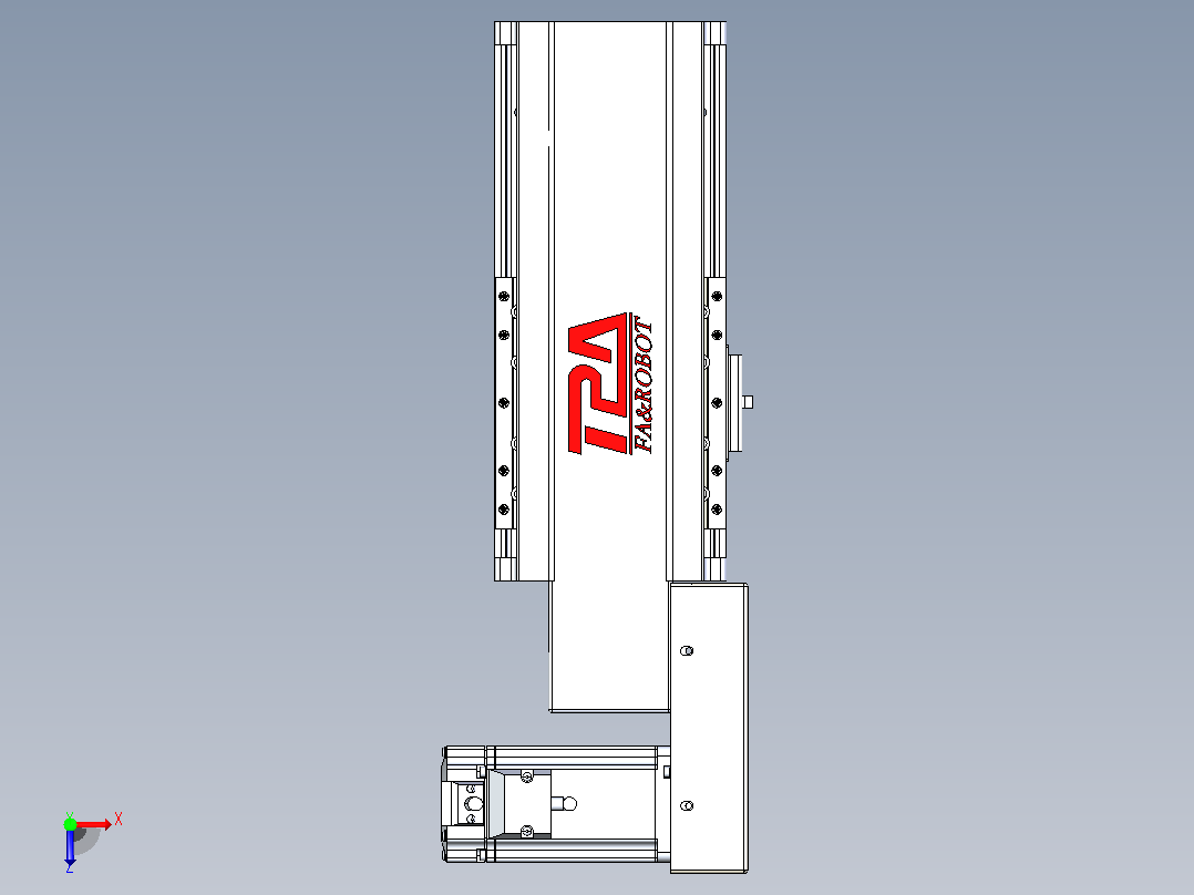 皮带直线轴半封闭可选导轨TPA-HNB-120D-110-L50-MR-Y-P40-N3俯视图