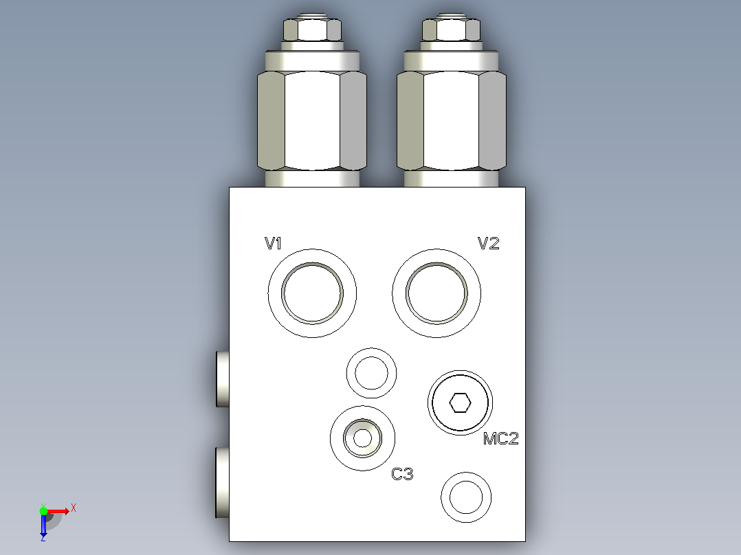 ZC-029-017-00A0回转缓冲阀俯视图