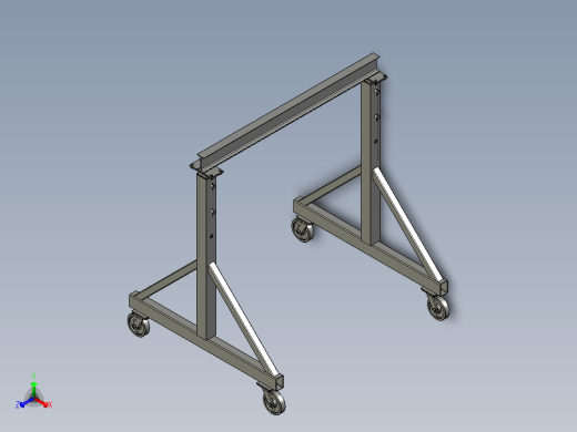 起重机龙门架机械模型3D模型