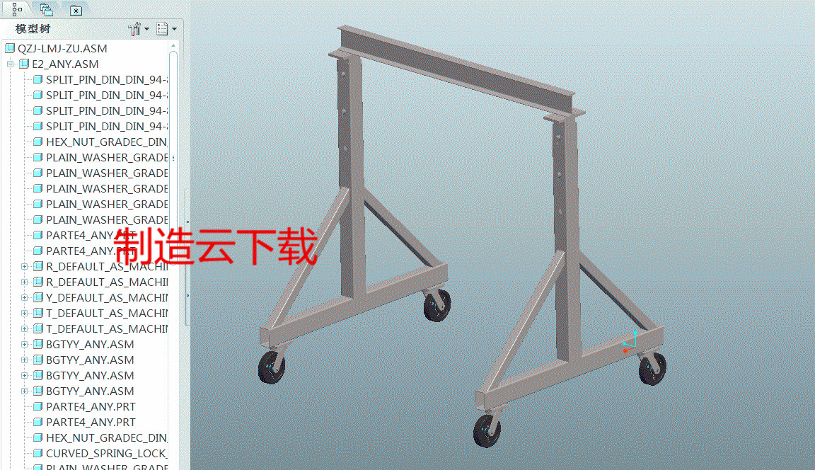 起重机龙门架机械模型3D模型