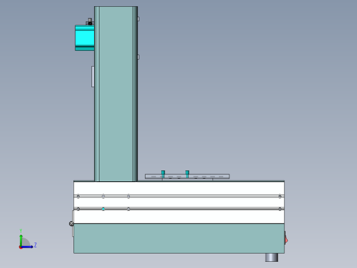 铣刀式分割机3D模型左视缩略图