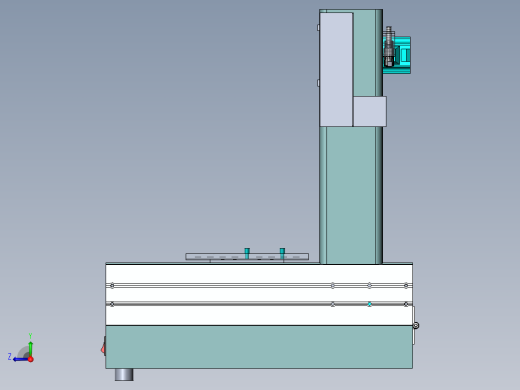铣刀式分割机3D模型右视缩略图