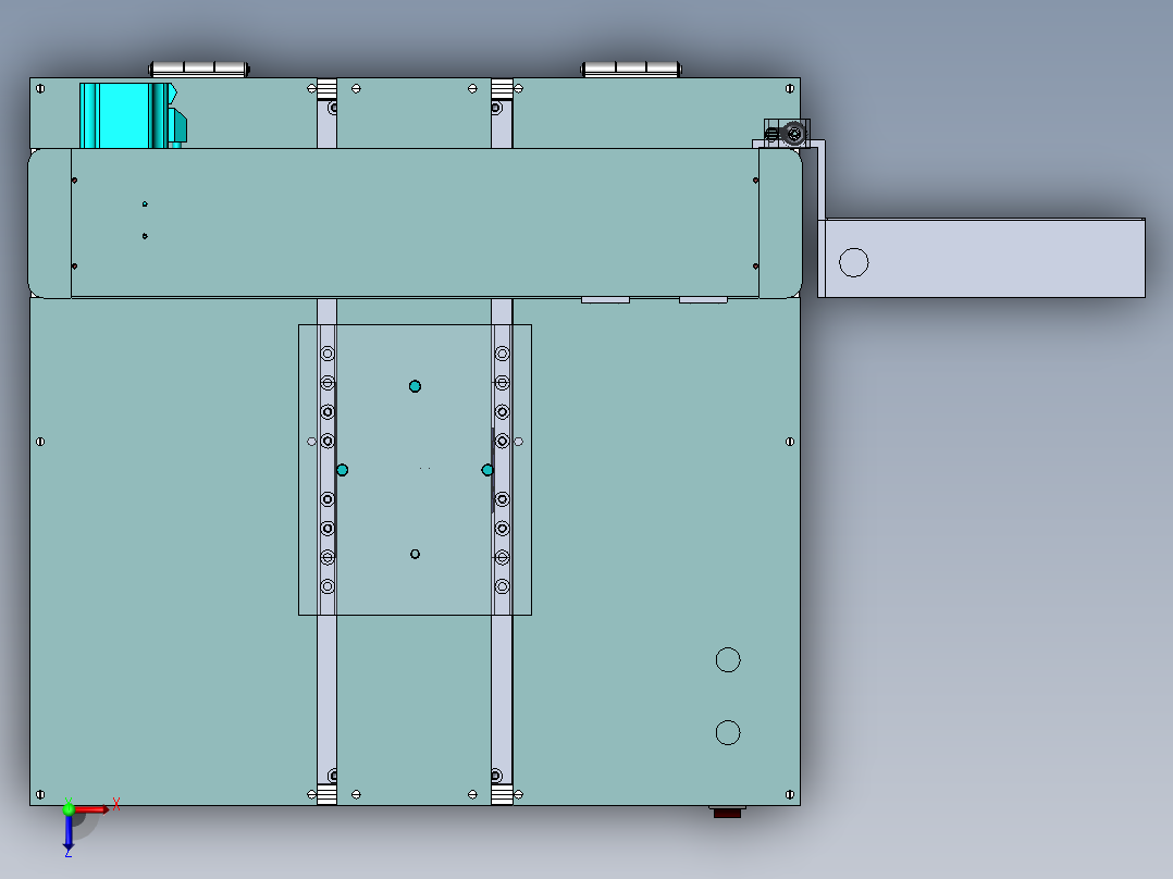 铣刀式分割机3D模型俯视图