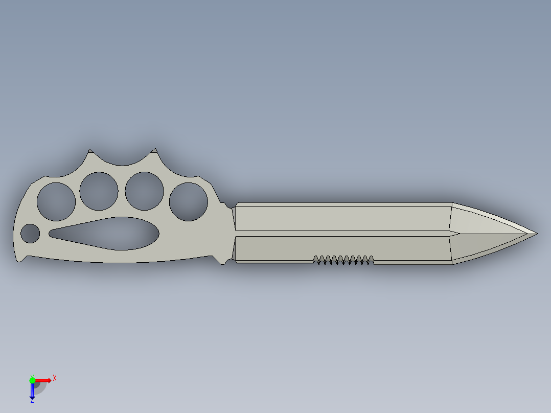 指虎匕首俯视图