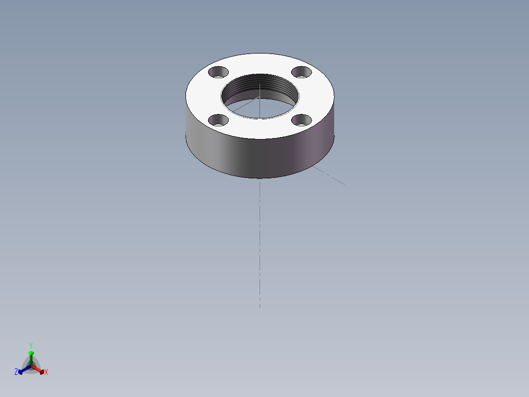 螺母正等轴测图