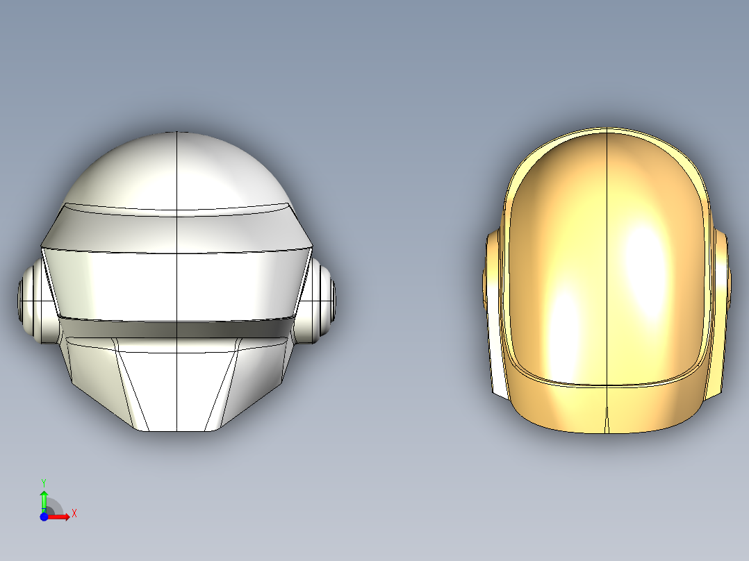 汽车头盔3D模型前视图