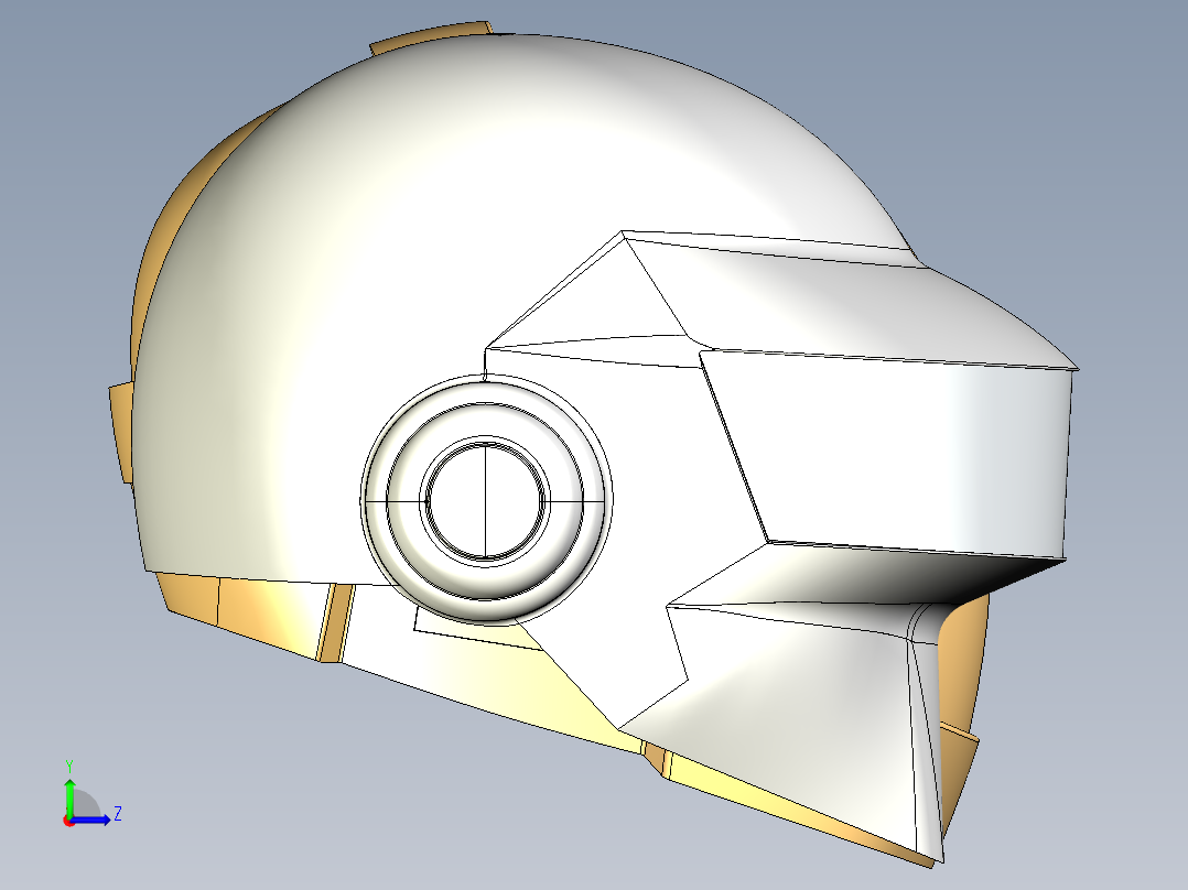 汽车头盔3D模型左视图