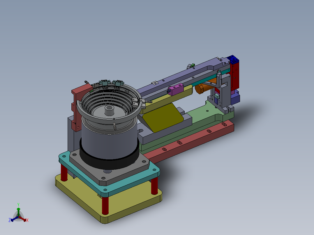G211 半导体送料机构正等轴测图