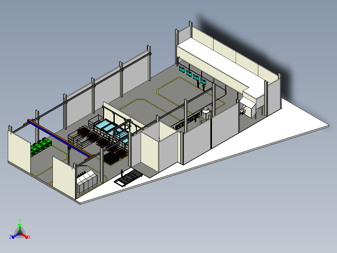 处理和粉末喷涂车间