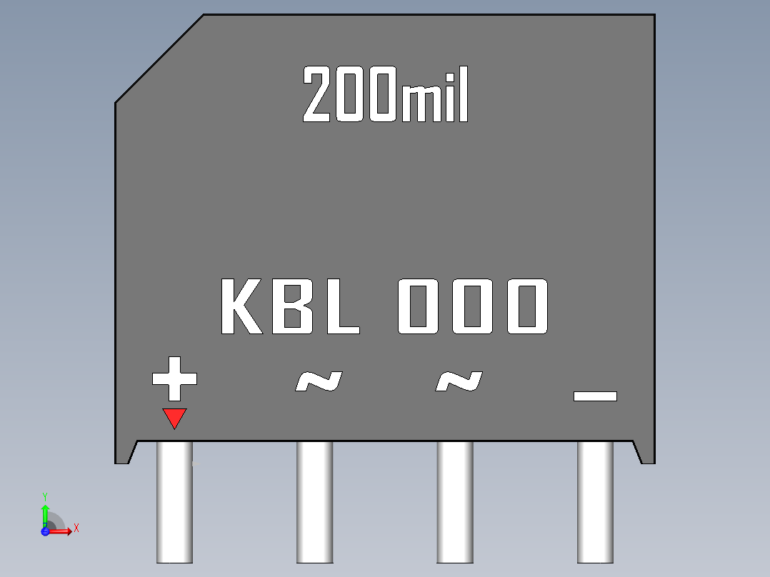 桥式整流器-KBL.SLDPRT前视图