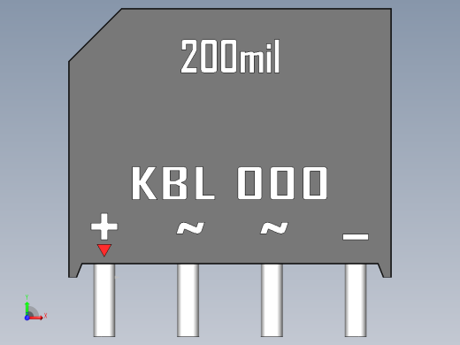 桥式整流器-KBL.SLDPRT前视缩略图