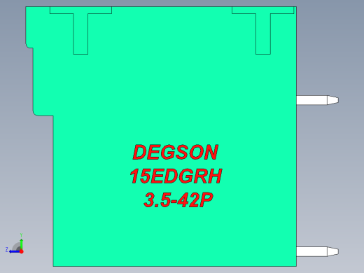 DEGSON 15EDG 系列 3.5mm 插拔式接线端子 FullPack-15EDGRH-3.5-42P-14-00AH右视缩略图