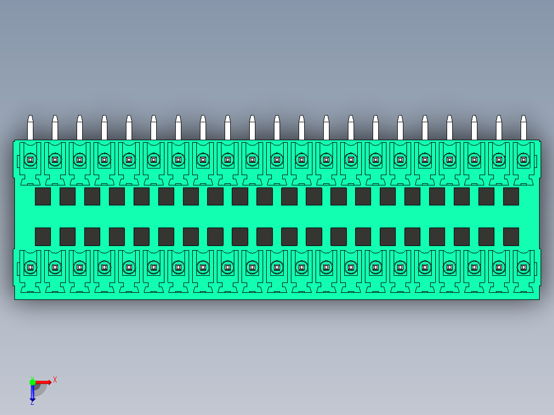 DEGSON 15EDG 系列 3.5mm 插拔式接线端子 FullPack-15EDGRH-3.5-42P-14-00AH俯视图