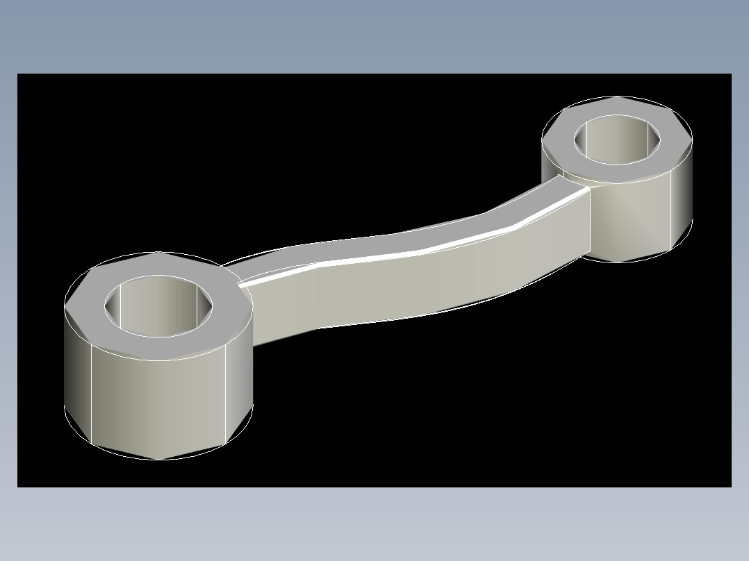 CAD格式机械制图二维100例练习-67 曲柄连杆模型