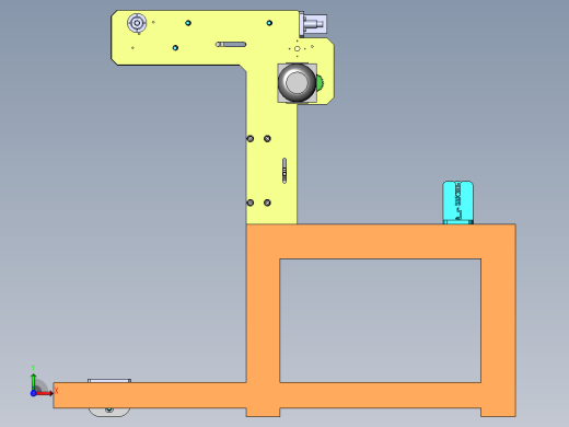 全自动成型灌装封口包装机中自动间隙式封口膜传送机构的设计【含CAD图纸、SW模型三维】前视缩略图