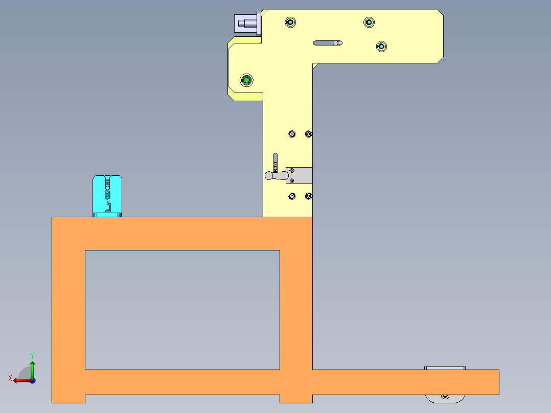 全自动成型灌装封口包装机中自动间隙式封口膜传送机构的设计【含CAD图纸、SW模型三维】后视图