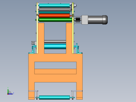 全自动成型灌装封口包装机中自动间隙式封口膜传送机构的设计【含CAD图纸、SW模型三维】左视缩略图