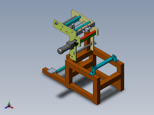 全自动成型灌装封口包装机中自动间隙式封口膜传送机构的设计【含CAD图纸、SW模型三维】正等轴测缩略图
