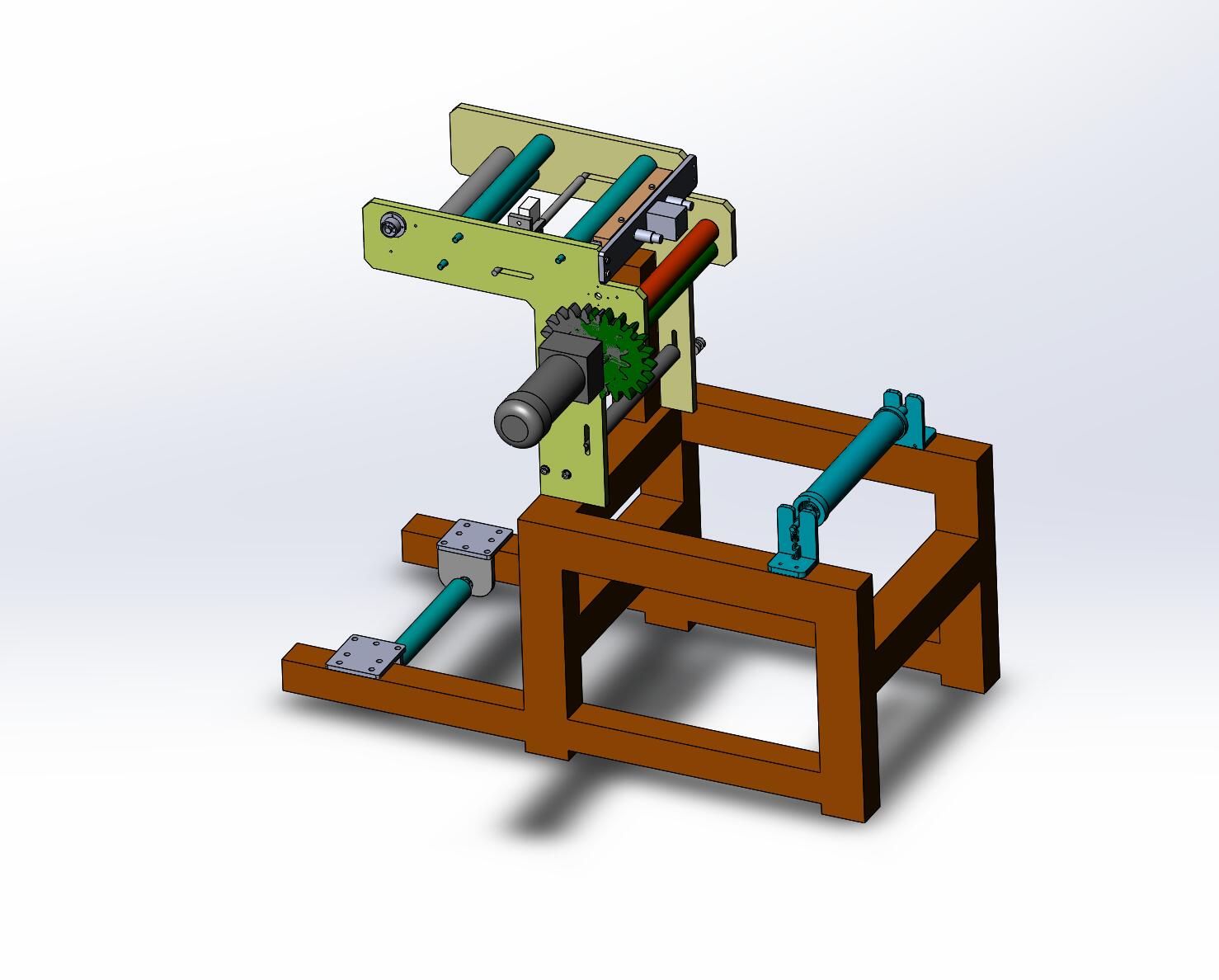 全自动成型灌装封口包装机中自动间隙式封口膜传送机构的设计【含CAD图纸、SW模型三维】