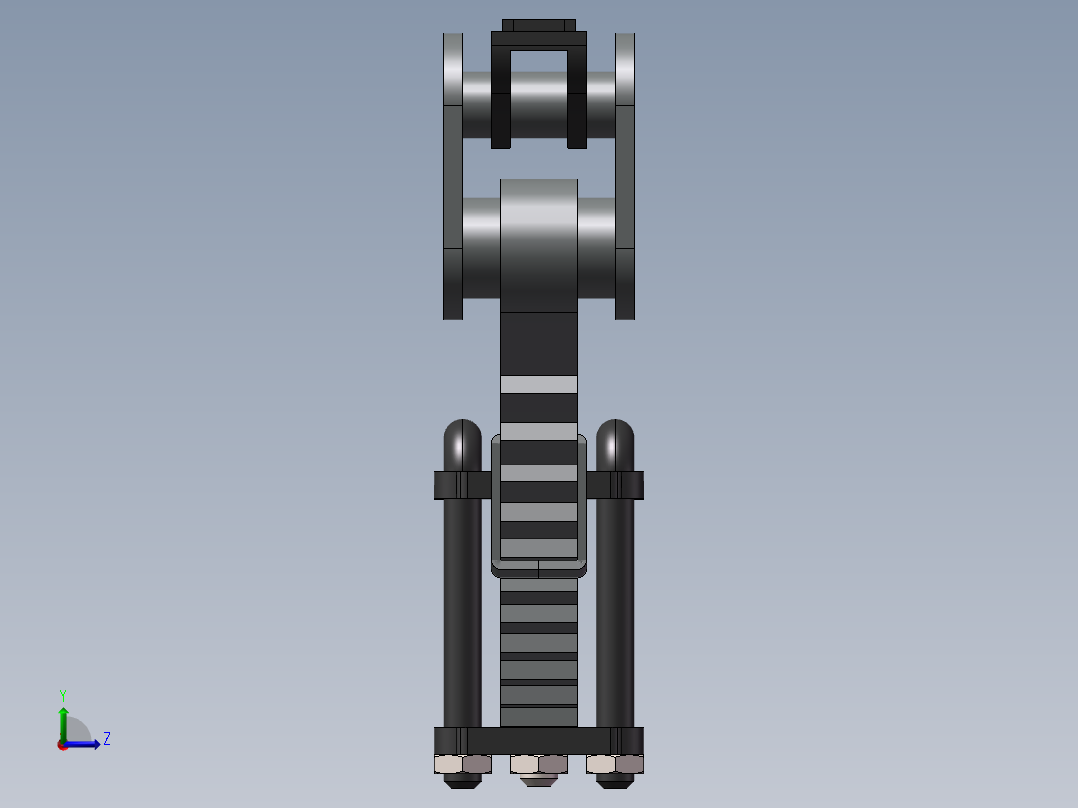 中型货车板簧悬架【含CAD图纸】左视图