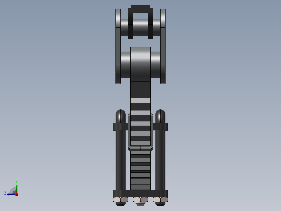 中型货车板簧悬架【含CAD图纸】右视图
