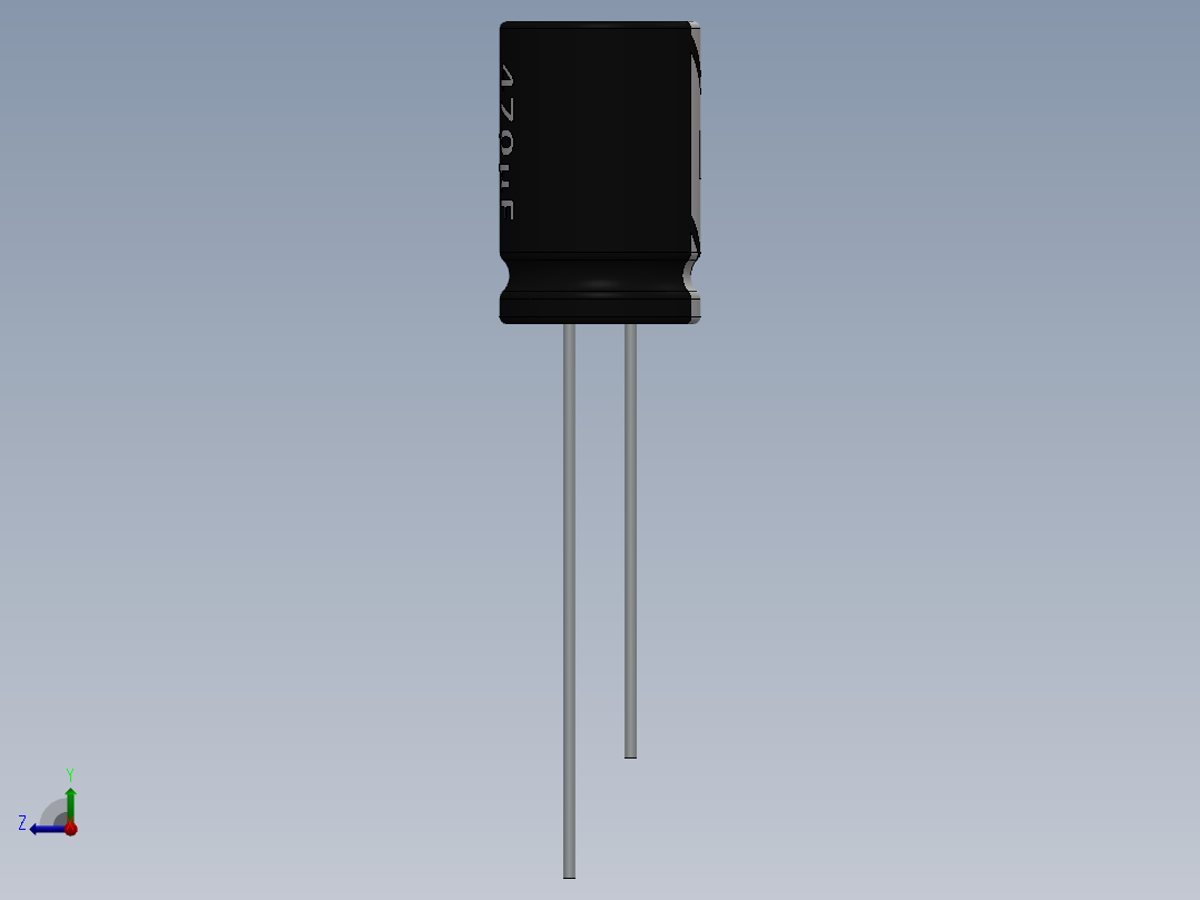 电容器 二极管 电阻器-Capacitor 470uF-16V右视图